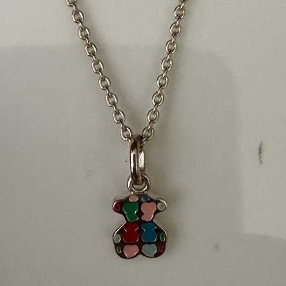 NWOT TOUS Tartan Pendant Necklace and Tartan Earrings Set - Picture 6 of 14